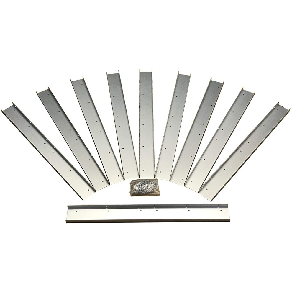 50cm Fence Trellis Topper Bracket Height Extension Arms Pack (5 Pairs inc Screws)