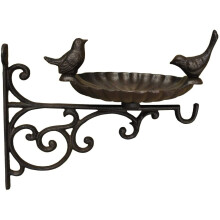 Venus Cast Iron Wall Mounted Bird Bath Feeder with Hanger