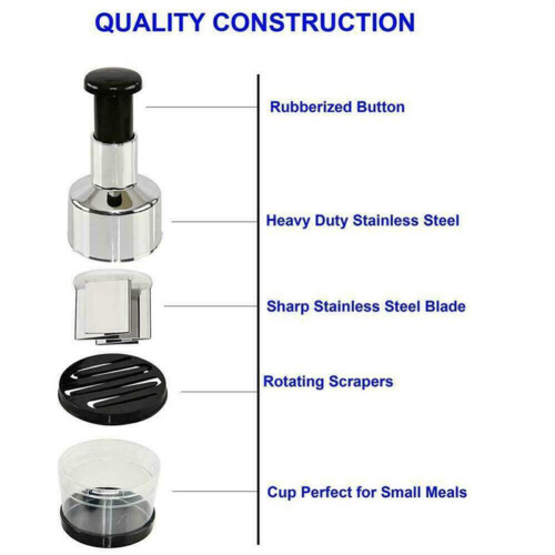Manual Hand Press Garlic Onion Vegetable Food Chopper Cutter Processor Dicer 2