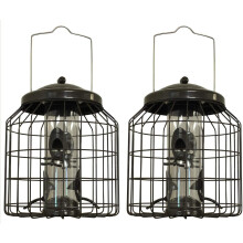 Heavy Duty Squirrel Proof Hanging Bird Seed Feeder (Set of 2)
