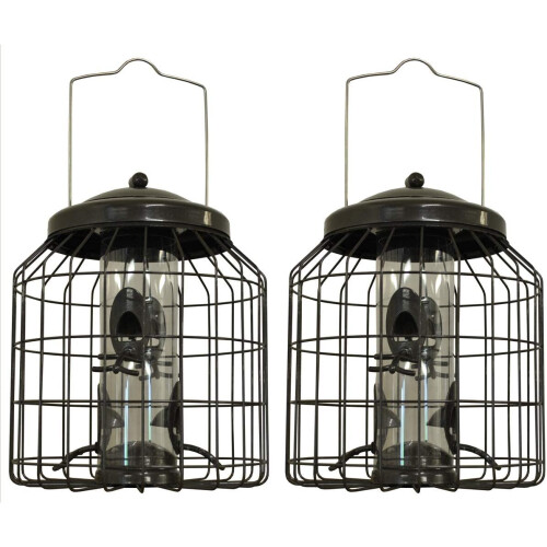 Selections Heavy Duty Squirrel Proof Hanging Bird Seed Feeder (Set of 2)