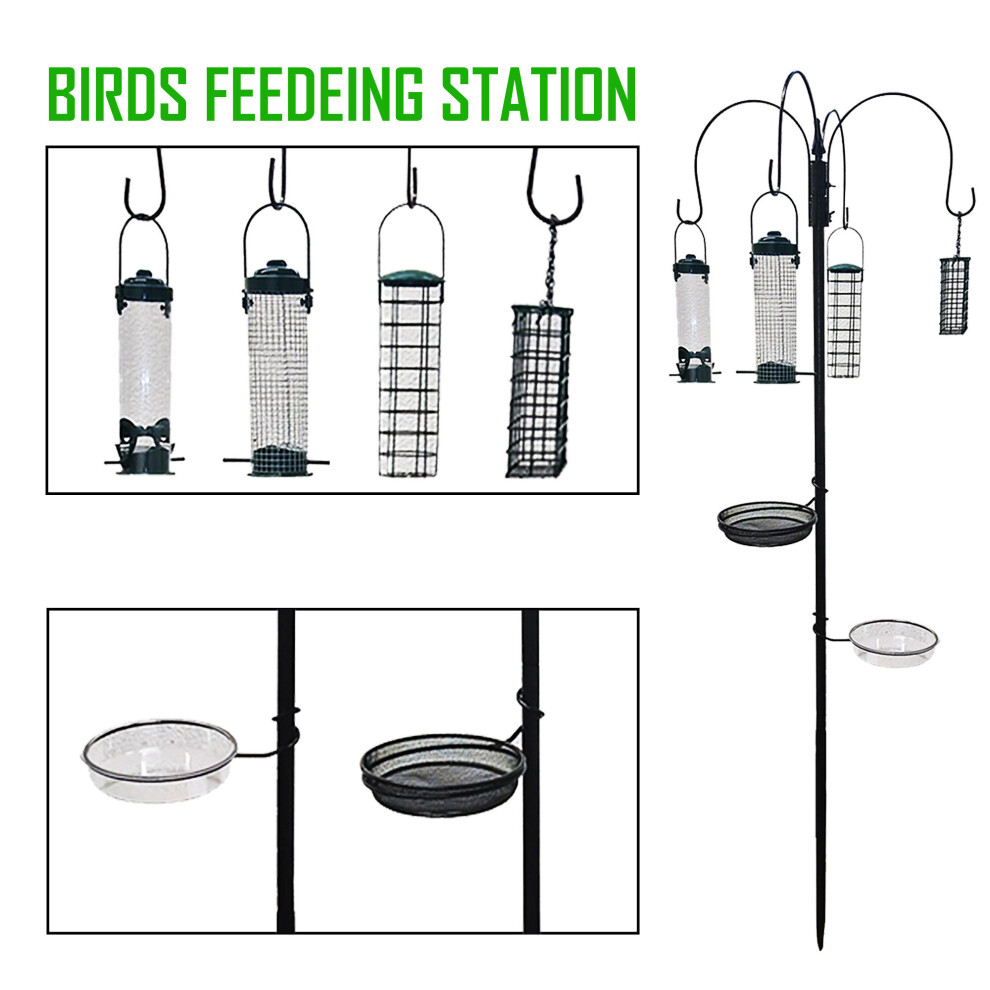 Bird Feeding Station With Water Bath