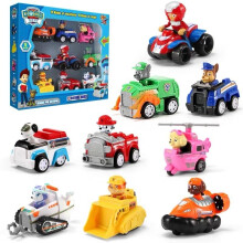 9-in-1 paw patrol pull back car children's pull back team toy set