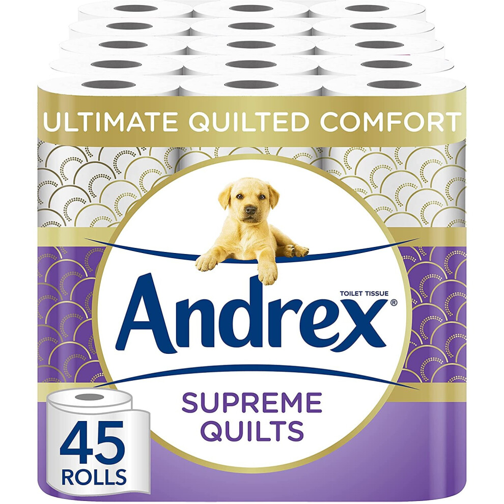 Andrex Toilet Roll - Supreme Quilted Toilet Paper, 45