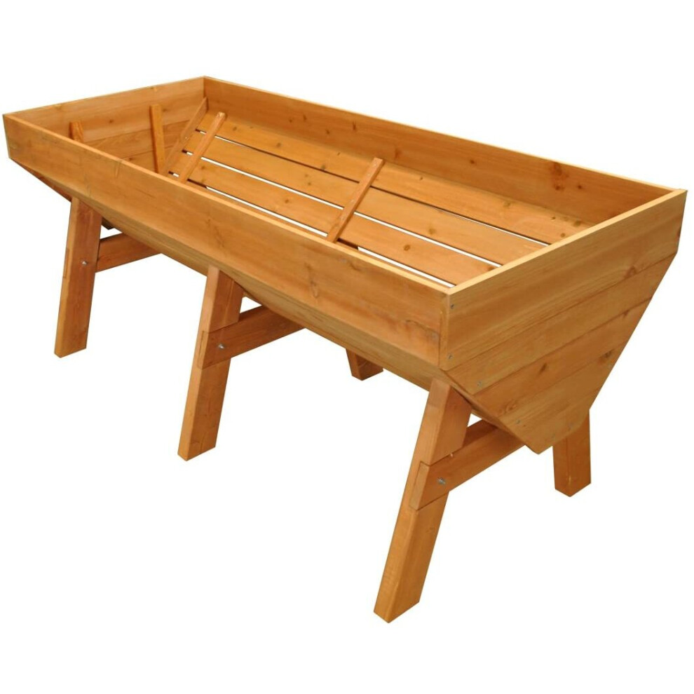 Selections Veg-Trough Large Wooden Raised Vegetable Bed Planter