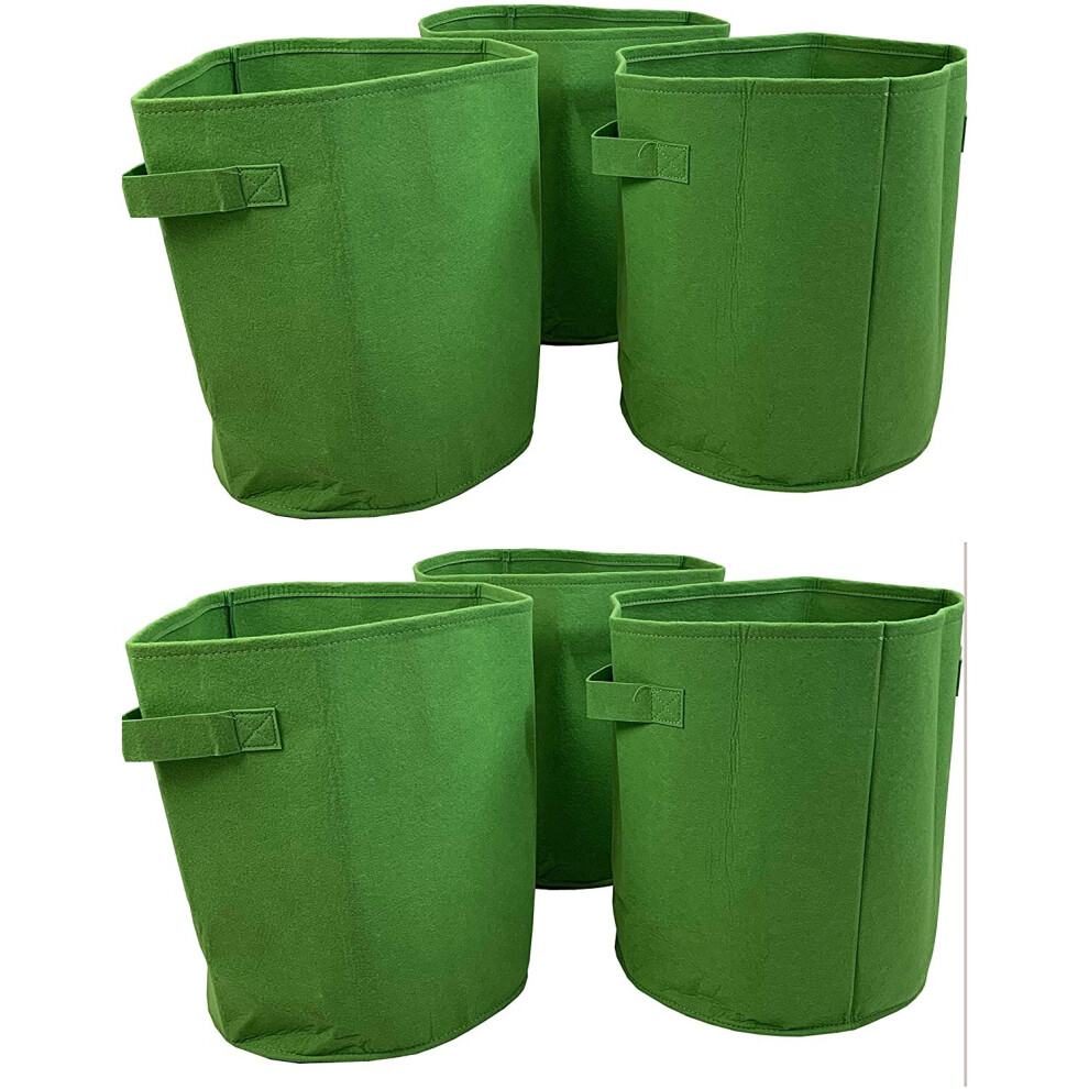 Potato & Vegetable Planter Grow Bags (Set of 6) Non Woven Fabric Pots