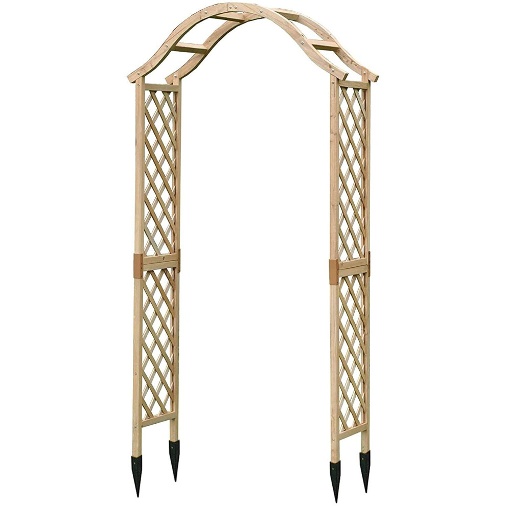 Selections Wooden Garden Arch (Tan) With Ground Spikes