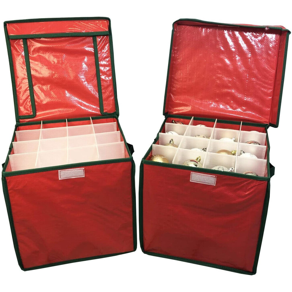 Christmas Bauble Decorations Storage Box (Set of Two)
