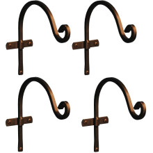 Metal Round Hanging Basket Hooks (20cm) Set of 4