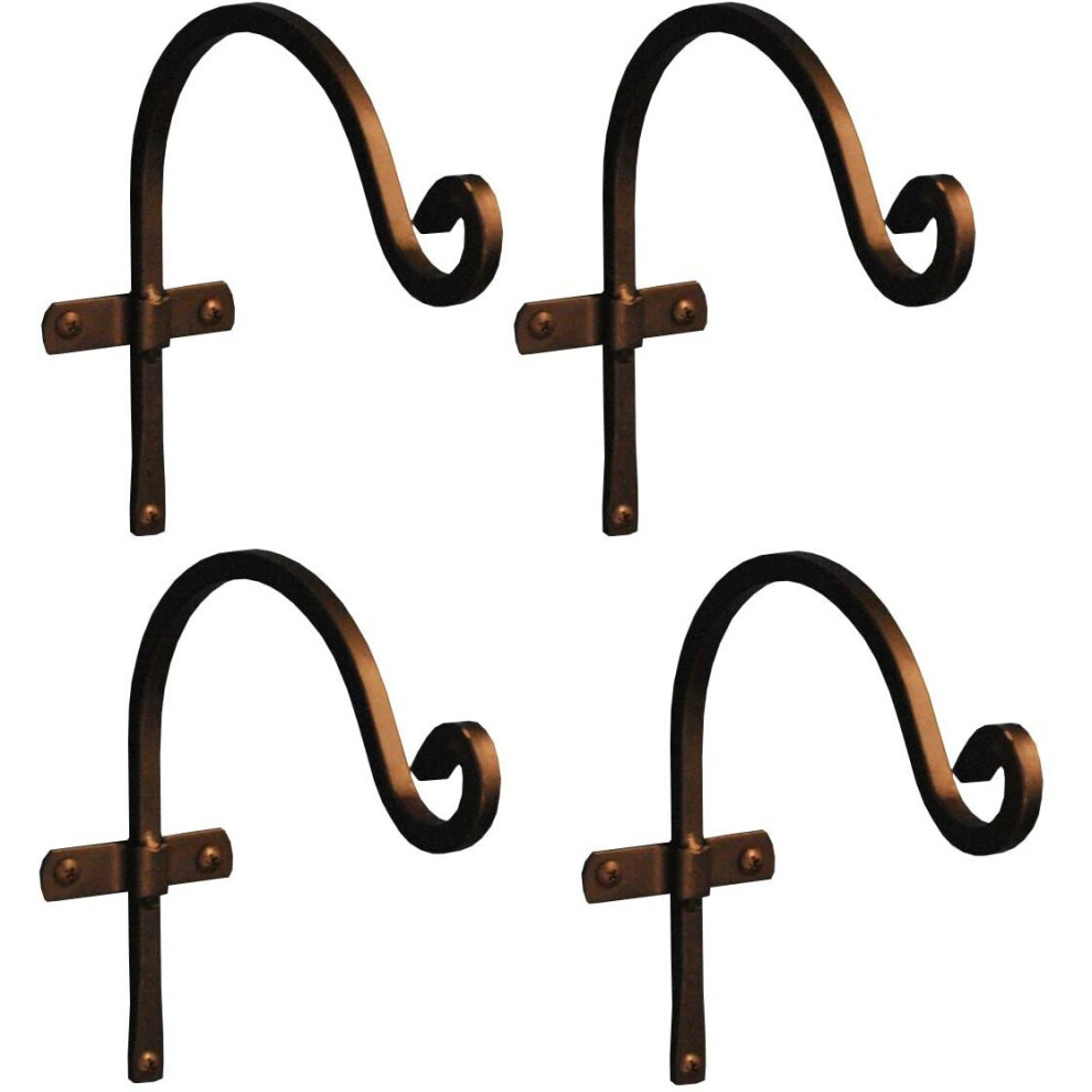 Metal Round Hanging Basket Hooks (20cm) Set of 4