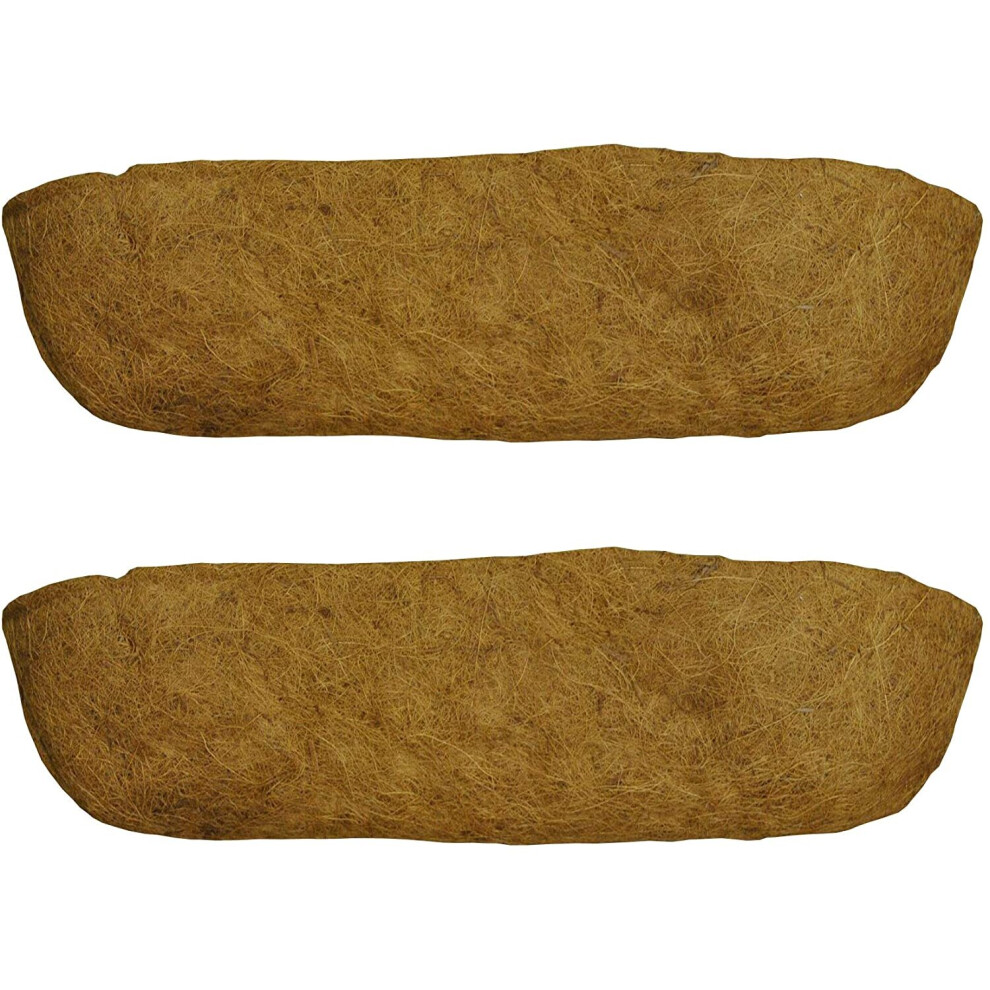 Pack of 2 Coco Wall Trough Garden Planter Liners (60cm)