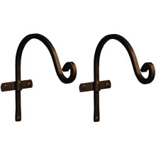 Metal Round Hanging Basket Hooks (20cm) Set of 2
