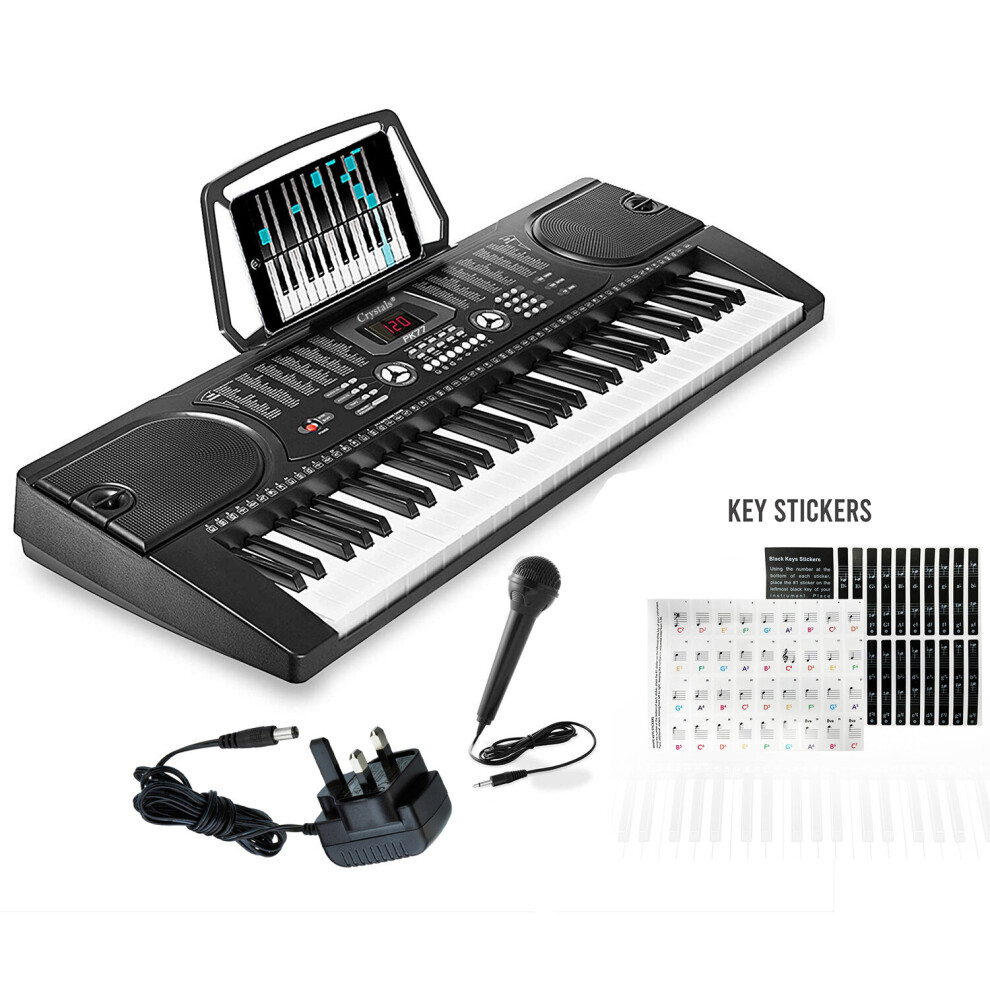 Janoon 61 Keys Electronic Keyboard Digital Music Piano Instrument & Microphone