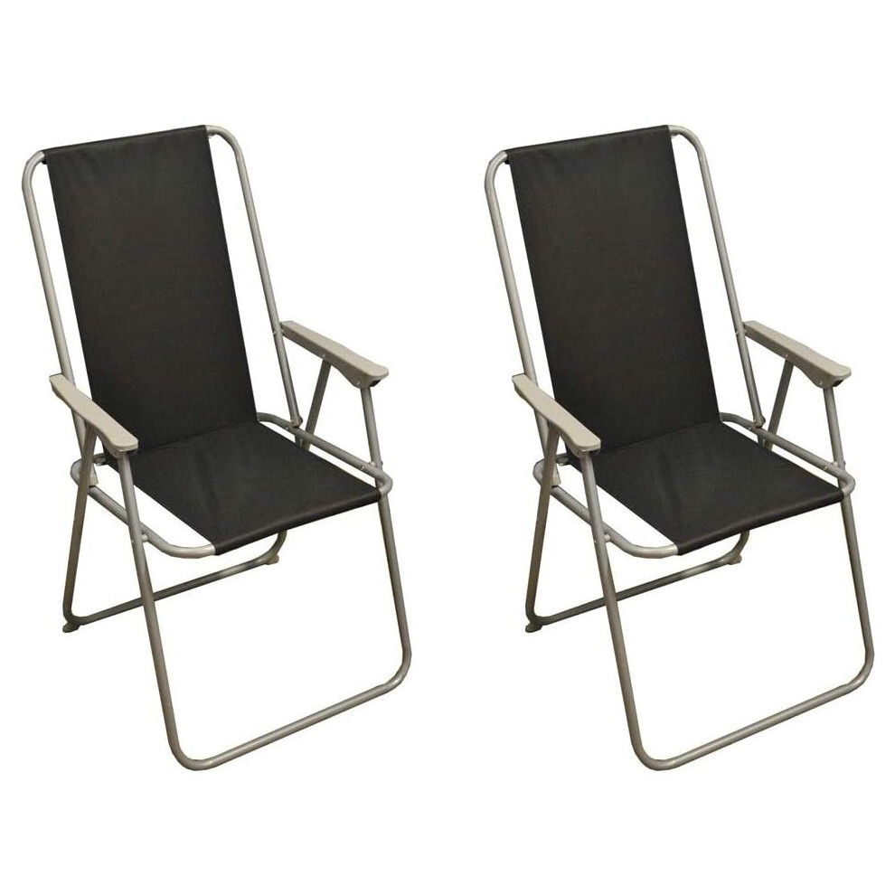Set of 2 Folding Garden Furniture Set Chairs