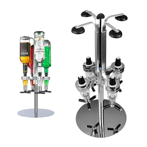 4 Bottle Rotary Stand Drink Optic Dispenser 2