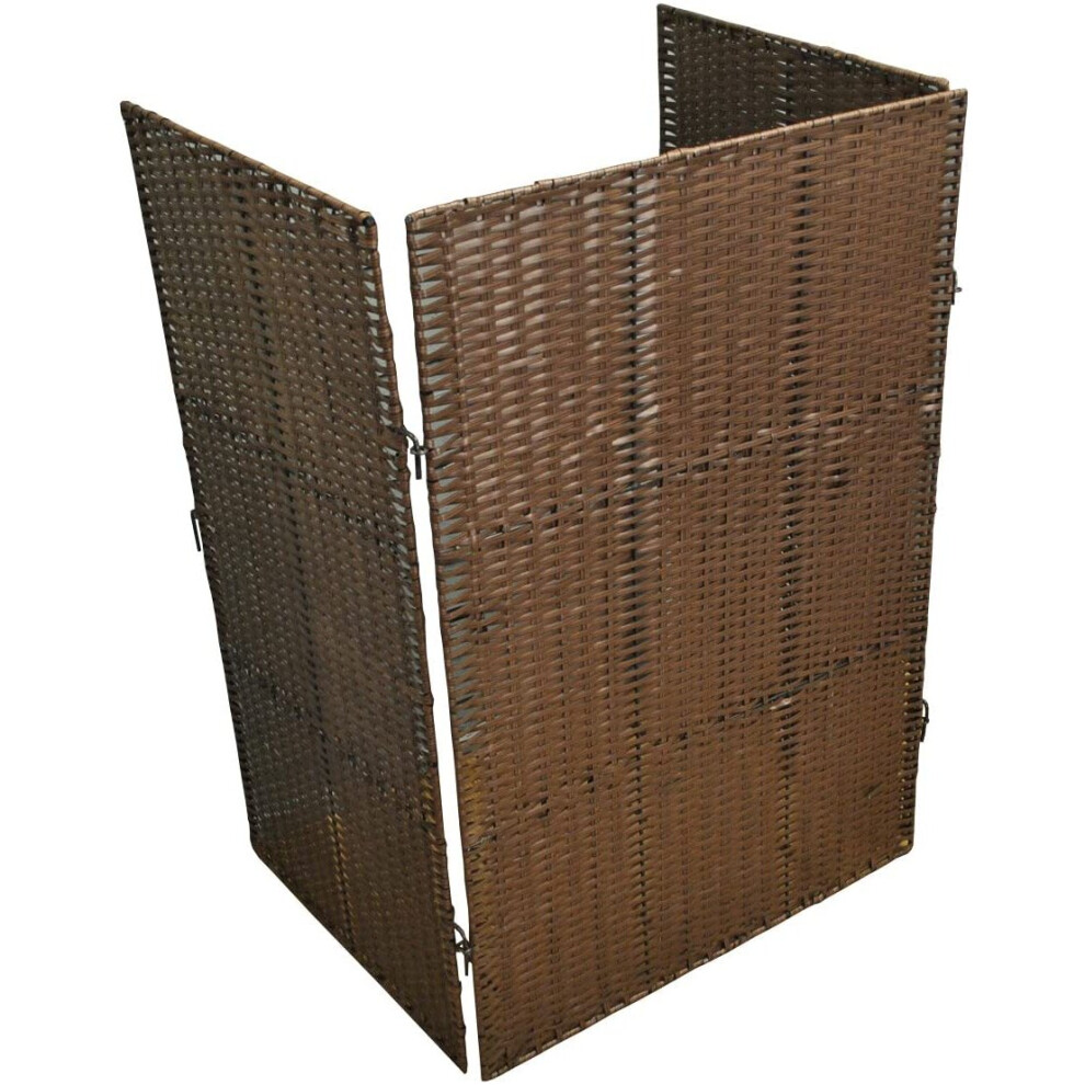 Rattan Effect Wheelie Bin Screen (Single)