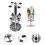 4 Bottle Rotary Stand Drink Optic Dispenser 1
