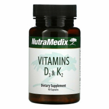 NutraMedix, Vitamine D3 & K2, 90 Capsule Vegetale