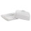 (1 Dish) 1/2 Mini Ceramic Butter Dish & Lid White Porcelain 5