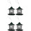 Selections 4 x Durlston Green Chalet Bird Seed & Nut Feeders 1