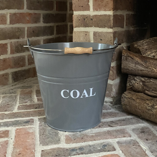Selections Fireside Coal Bucket in French Grey 1