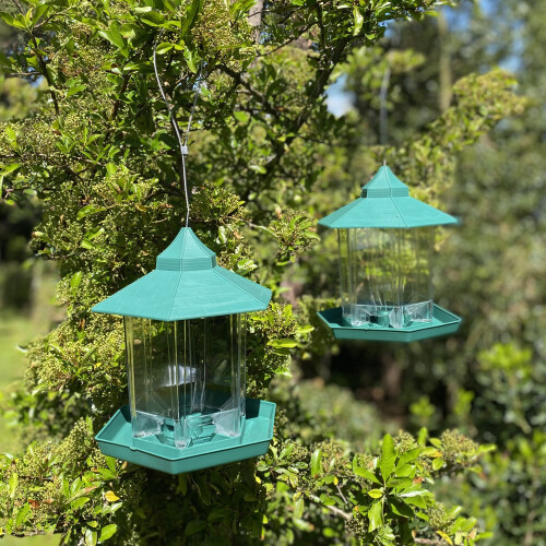 Selections 4 x Durlston Green Chalet Bird Seed & Nut Feeders 1