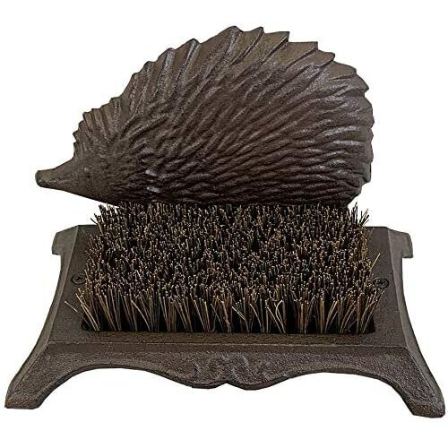Selections Cast Iron Hedgehog Boot Brush Shoe Scraper