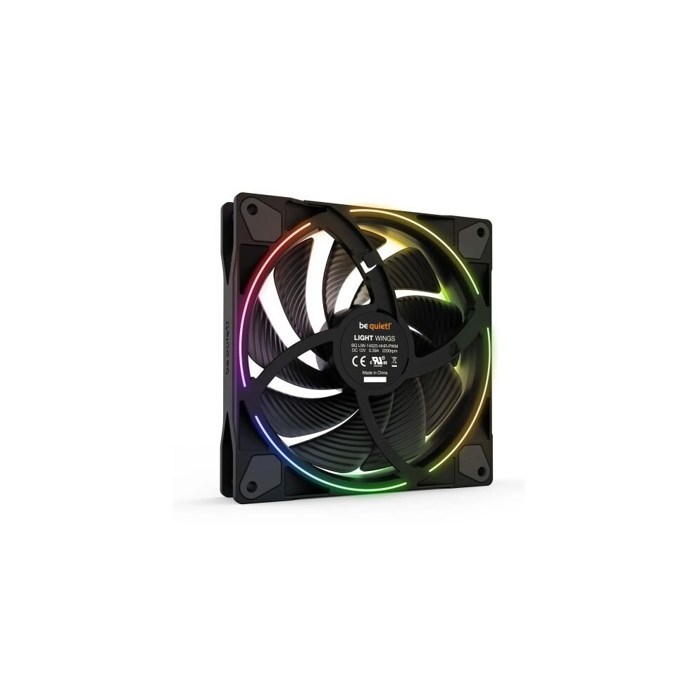 Be Quiet Bl075 Wings 14Cm Pwm Argb High Speed Case Fan Rifle Bearing 20 Le Bl075 Light 4260052188798