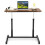 Costway Sit-Stand Gas-Rod Lifting Desk Mobile Home Office Workstation 8