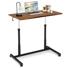 Sit-Stand Gas-Rod Lifting Desk Mobile Home Office Workstation