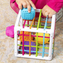 (Square) Baby InnyBin Soft Cube Montessori Educational Shape Sorting Toys Tactile Touch