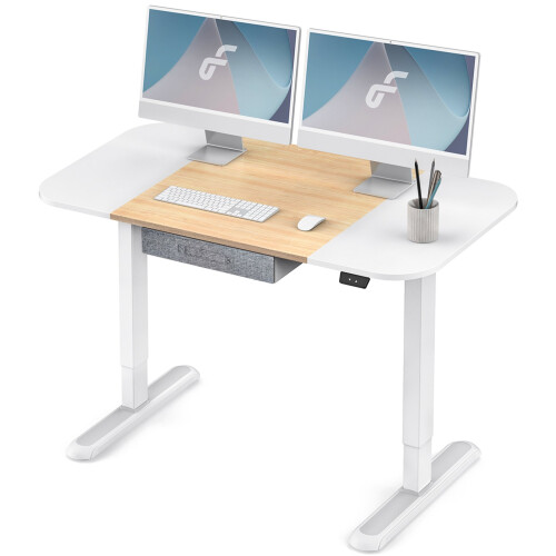 (White, 120 * 63.5cm) Electric Height Adjustable Standing Desk