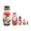 5Pcs/Set Weihnachten Schneemann Russische hölzerne Matrjoschka Nesting Puppen Kinder Geschenk 4