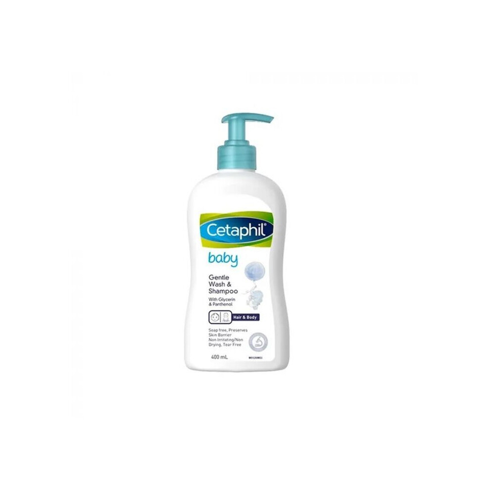 Cetaphil Baby Gentle Wash and Shampoo Pump Mild Cleansing Solution 400mL