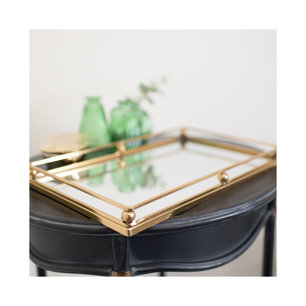 Gold Rectangle Mirrored Tray