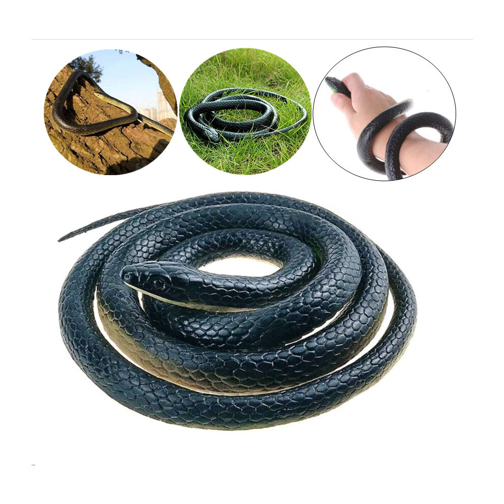 52" Real Rubber Toy Fake Snake Safari Garden Prop Joke Prank