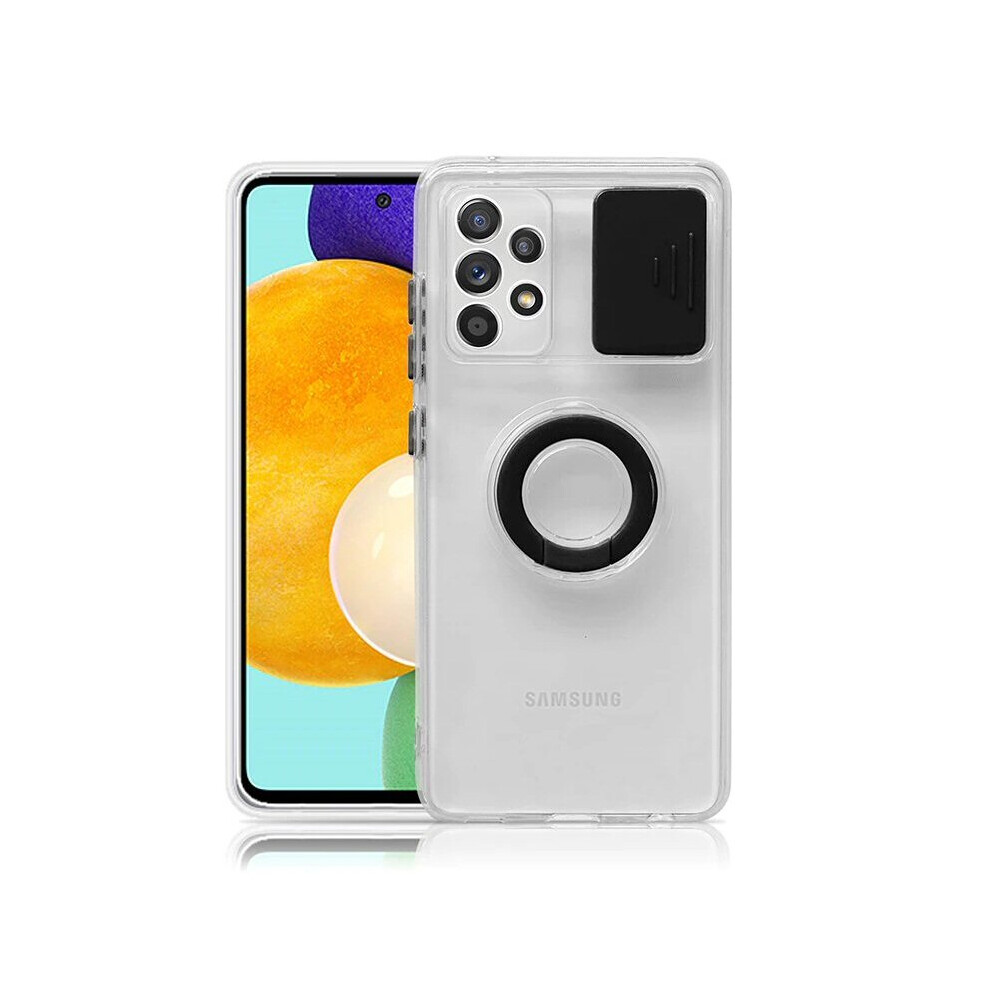 Compatible With Samsung A42 Sm-A426b 5G - Case With Camera Protection Hand Ring Black 8904382926731