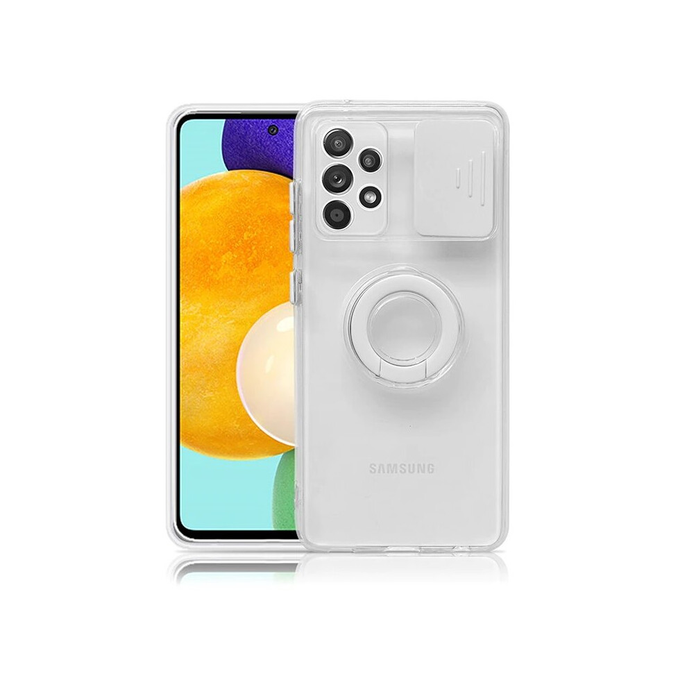 Compatible With Samsung A42 Sm-A426b 5G - Case With Camera Protection Hand Ring White 8904382926748