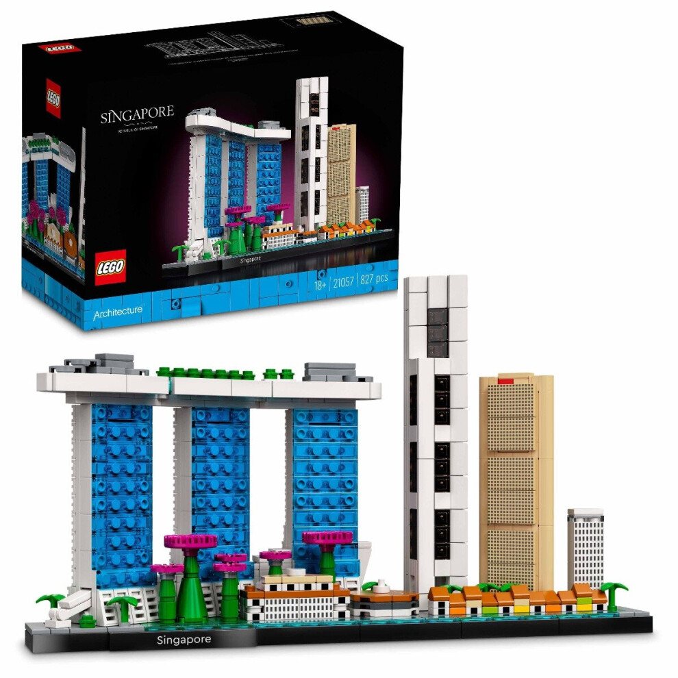 LEGO 21057 Architecture Singapore Model Building Set For Adults, Skyline Collection, Collectible Crafts Construction, Home DÃ©cor Gift Idea