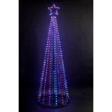 (2.4m, Vibrant Multi Colour) GSD LED Twinkling Maypole Trees, 1.4m to 4m Size