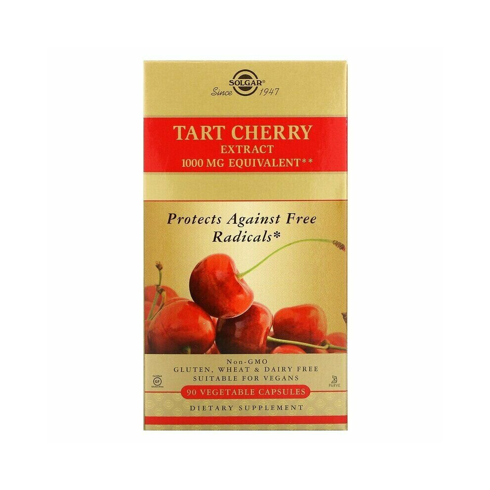 Solgar , Tart Cherry Extract, 1,000 Mg, 90 Vegetable Capsules