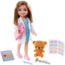 Barbie Chelsea Can Be Dottore con Accessori, Clip, Strumenti Medici e Adesivi