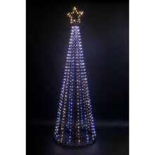 (1.4m, Ice & Warm White Mixed) GSD LED Twinkling Maypole Trees, 1.4m to 4m Size