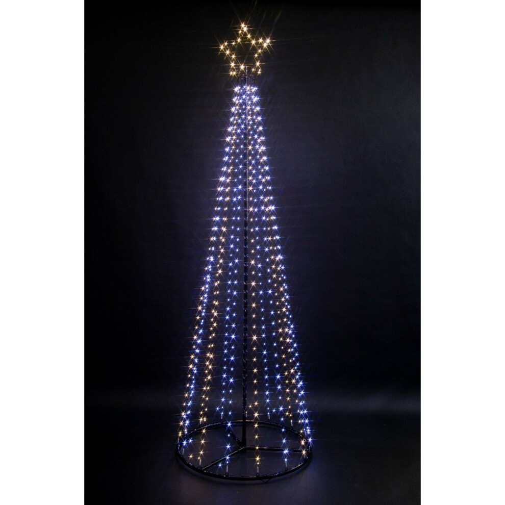 Snow Time (1.4M, Ice & Warm Mixed) Gsd Led Twinkling Maypole Trees, 1.4M To 4M Size White