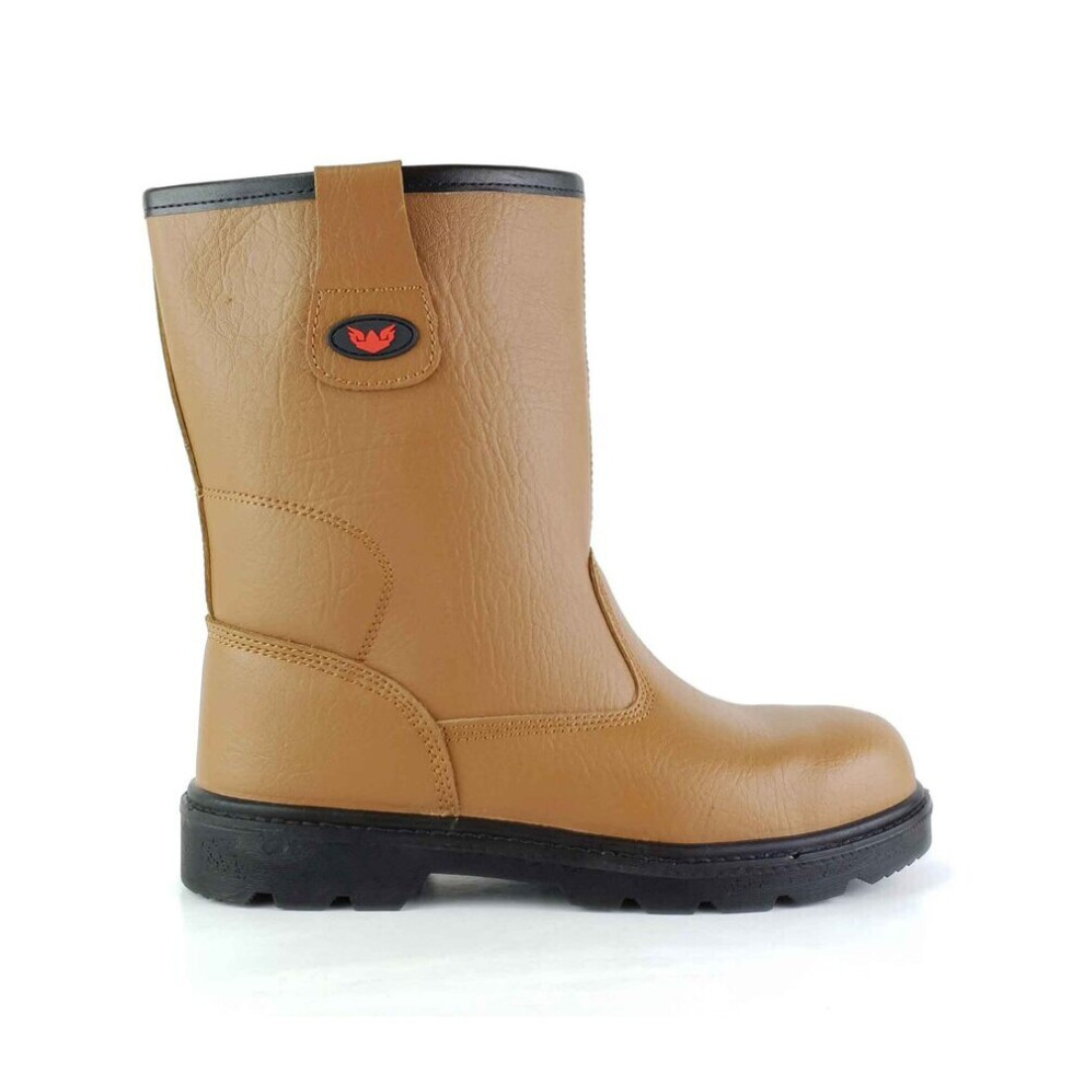 (8) Tuffking 9050 Tan Fur Lined Rigger Safety Boots