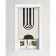 (90 cm Width x 140 cm Drop, Multicolor) Lister Cartwright Blackout Roller Blinds Windows Child Safety Cut To Size Fitting Included Beautiful Design, Arches Mono