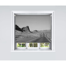 (180 cm Width x 140 cm Drop, Mountain Highway) Lister Cartwright Blackout Roller Blinds Windows Child Safety Cut To Size Fitting Included Beautiful Design, Mountain Highway