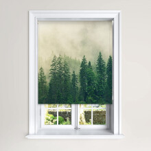 (120 cm Width x 140 cm Drop, Green Forest) Lister Cartwright Blackout Roller Blinds Windows Child Safety Cut To Size Fitting Included Beautiful Design, Green Forest 60 x 140 cm