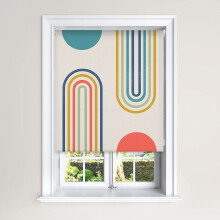 (120 cm Width x 140 cm Drop, Mono ) Lister Cartwright Blackout Roller Blinds Windows Child Safety Cut To Size Fitting Included Beautiful Design, Arches Mono
