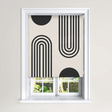 (120 cm Width x 140 cm Drop, Multicolor) Lister Cartwright Blackout Roller Blinds Windows Child Safety Cut To Size Fitting Included Beautiful Design, Arches Mono